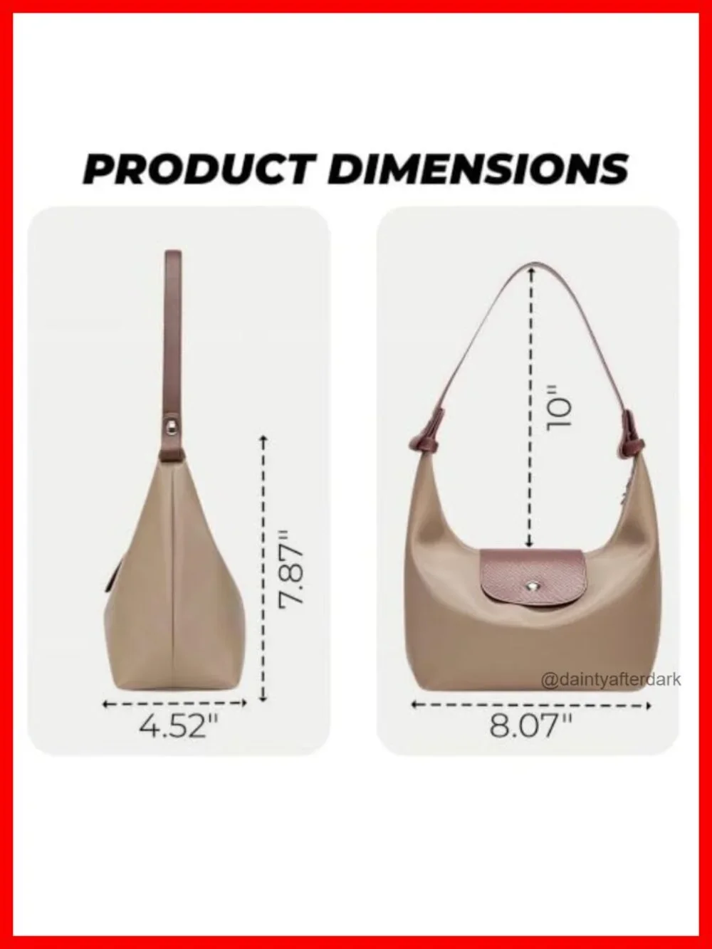 Convertible Crescent Mini Crossbody Bag Nylon Women's